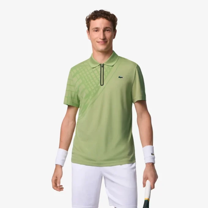 Polo de Tenis Ultra Dry estampado de corte entallado para hombre