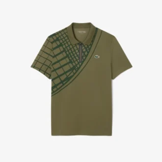 Polo de Tenis Ultra Dry estampado de corte entallado para hombre