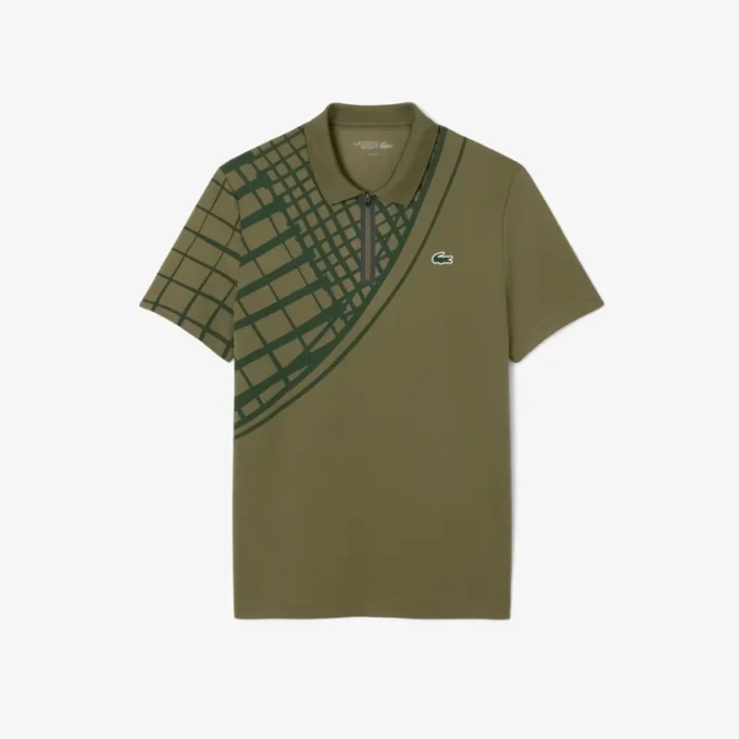 Polo de Tenis Ultra Dry estampado de corte entallado para hombre