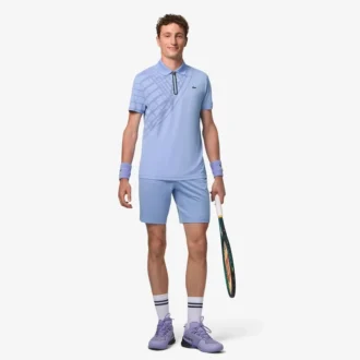Polo de Tenis Ultra Dry estampado de corte entallado para hombre