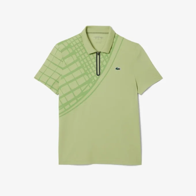 Polo de Tenis Ultra Dry estampado de corte entallado para hombre