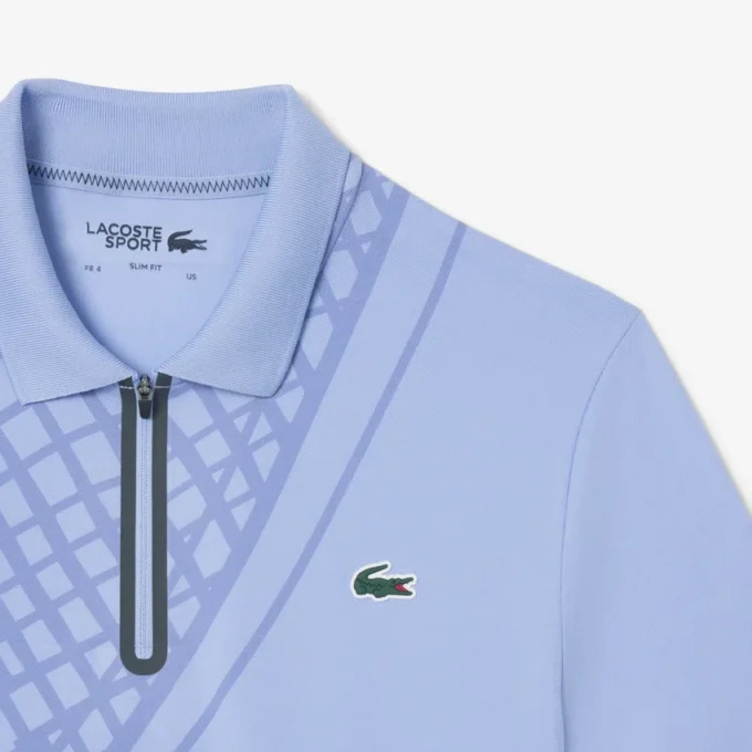 Polo de Tenis Ultra Dry estampado de corte entallado para hombre
