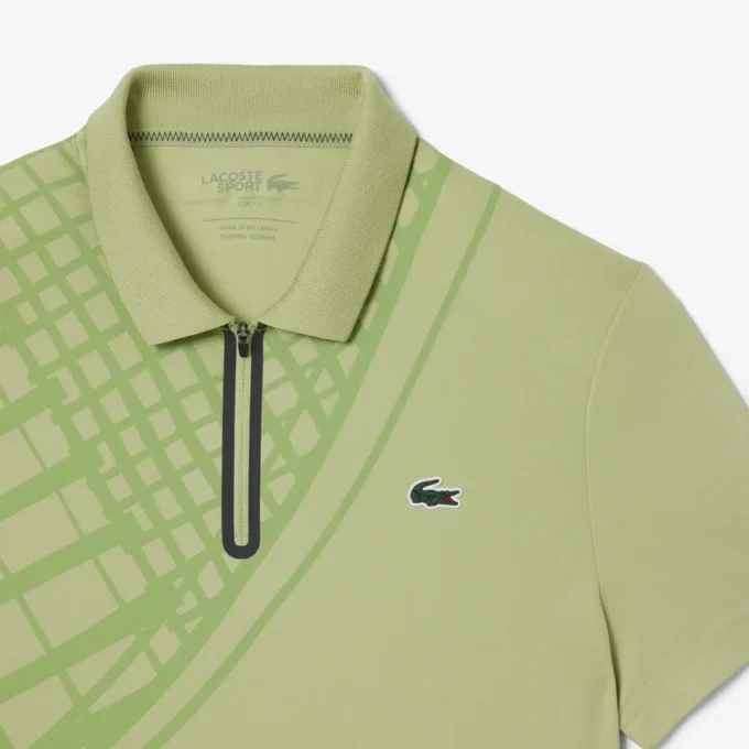 Polo de Tenis Ultra Dry estampado de corte entallado para hombre