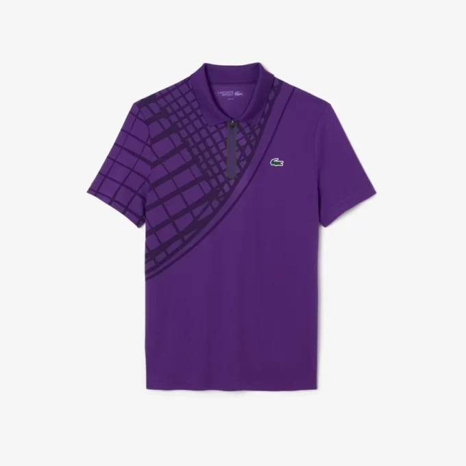 Polo de Tenis Ultra Dry estampado de corte entallado para hombre