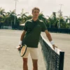 Polo de Tenis Ultra Dry estampado de corte entallado para hombre