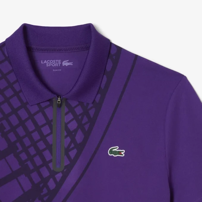 Polo de Tenis Ultra Dry estampado de corte entallado para hombre