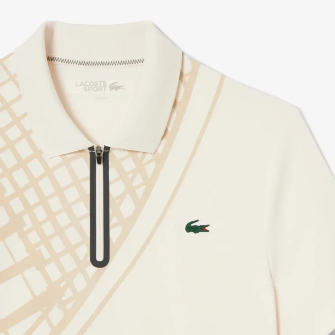Polo de Tenis Ultra Dry estampado de corte entallado para hombre