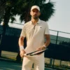 Polo de Tenis Ultra Dry estampado de corte entallado para hombre