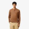 Polo Henley de manga larga para hombre