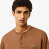 Polo Henley de manga larga para hombre