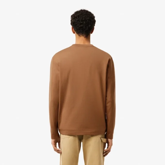 Polo Henley de manga larga para hombre