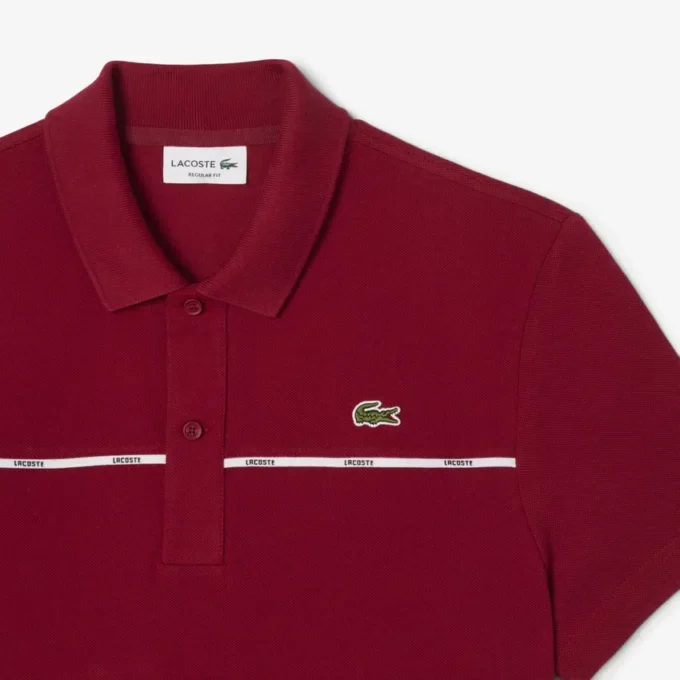 Polo L.12.12 con ribete con el logotipo, corte regular para hombre