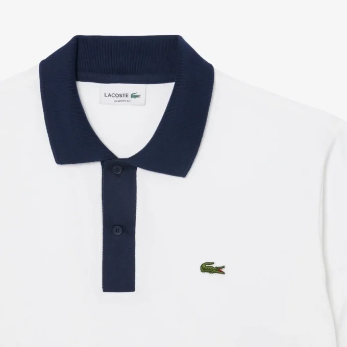 Polo L.12.12 de corte clásico con cuello en contraste para hombre