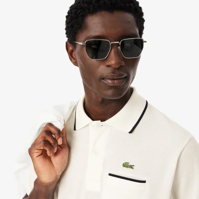 Polo L.12.12 de corte clásico con detalle de bolsillo para hombre