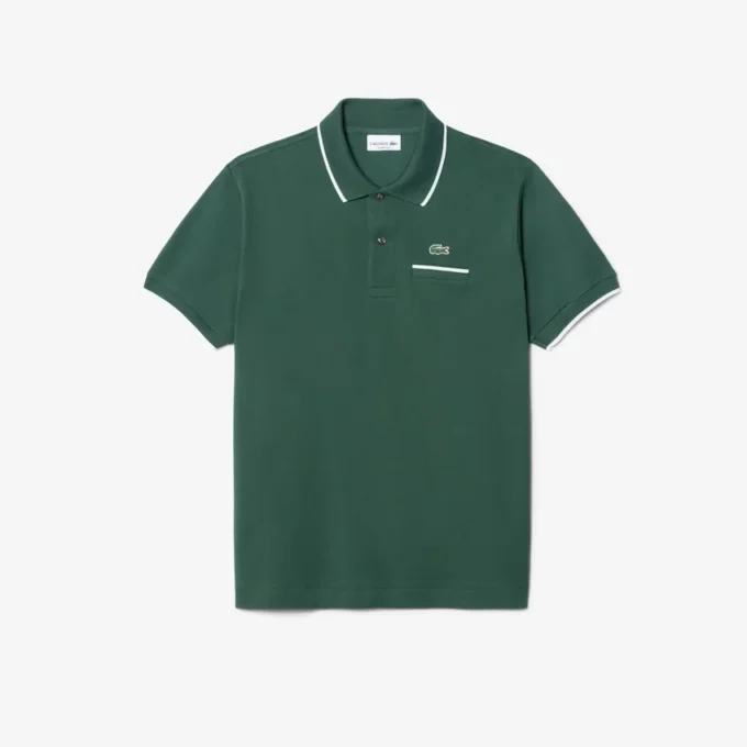 Polo L.12.12 de corte clásico con detalle de bolsillo para hombre