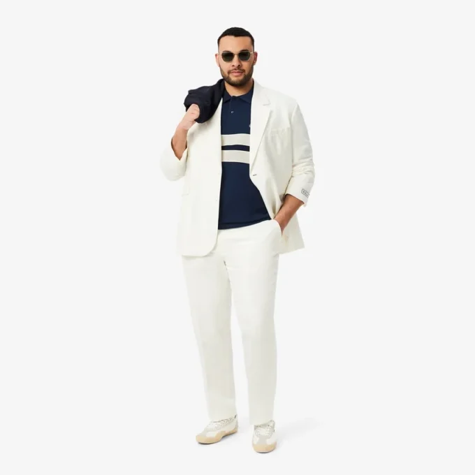 Polo L.12.12 de corte clásico con rayas llamativas para hombre