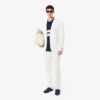 Polo L.12.12 de corte clásico con rayas llamativas para hombre
