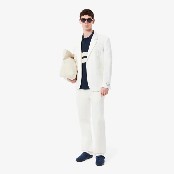 Polo L.12.12 de corte clásico con rayas llamativas para hombre