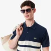 Polo L.12.12 de corte clásico con rayas llamativas para hombre