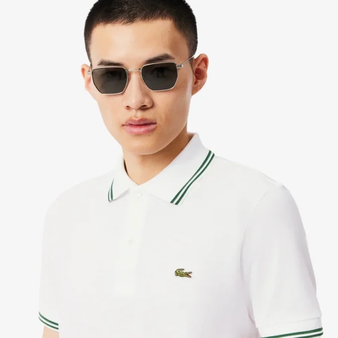Polo L.12.12 de corte regular con detalles decorativos para hombre