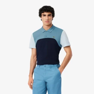Polo L.12.12 de corte regular para hombre con bloques de color