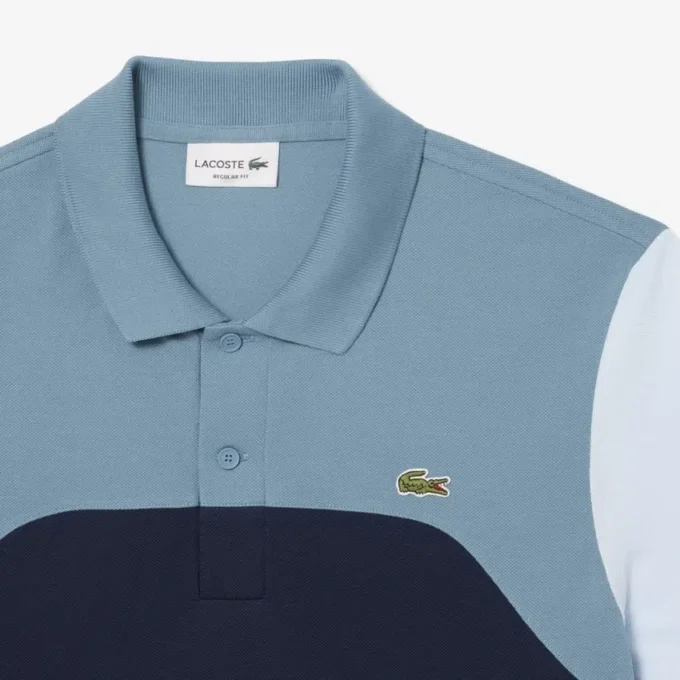 Polo L.12.12 de corte regular para hombre con bloques de color