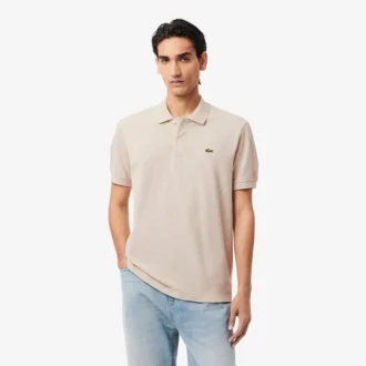 Polo L.12.12 jaspeado de corte clásico para hombre