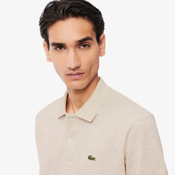 Polo L.12.12 jaspeado de corte clásico para hombre