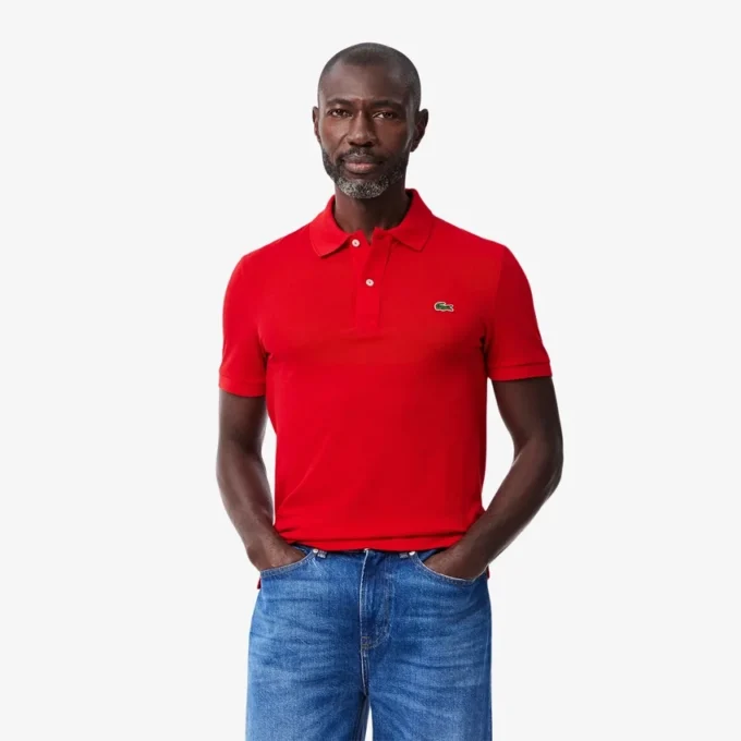 Polo L.12.12 Piqué de corte ajustado para hombre