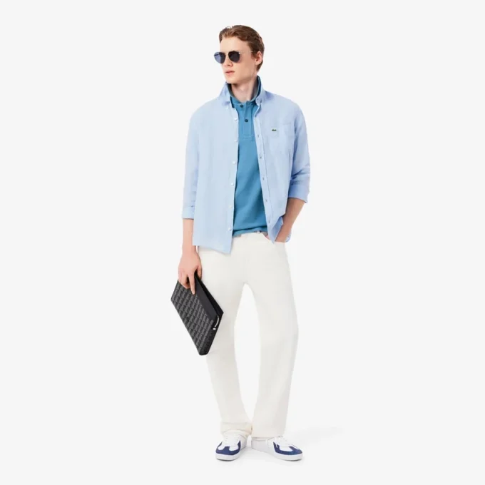 Polo L.12.12 Piqué de corte ajustado para hombre