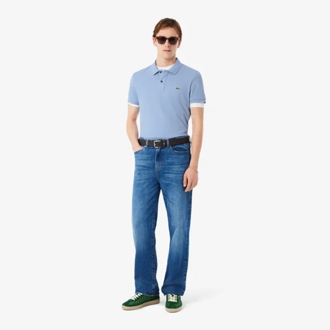 Polo L.12.12 Piqué de corte ajustado para hombre