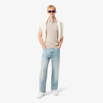 Polo L.12.12 Piqué de corte ajustado para hombre