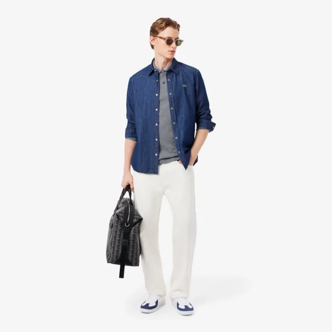 Polo L.12.12 Piqué de corte ajustado para hombre