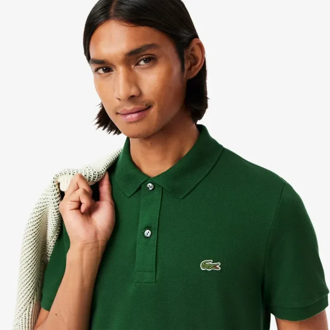 Polo L.12.12 Piqué de corte ajustado para hombre