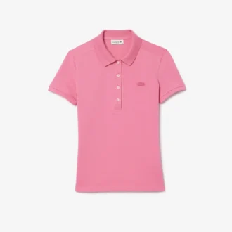 Polo L.12.D de mujer, corte ajustado y elástico, con tejido piqué