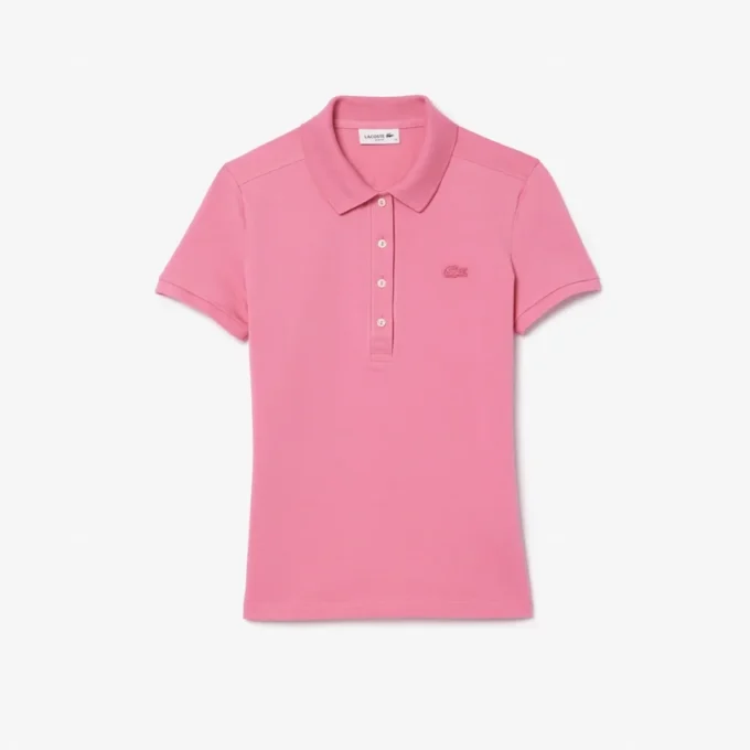 Polo L.12.D de mujer, corte ajustado y elástico, con tejido piqué