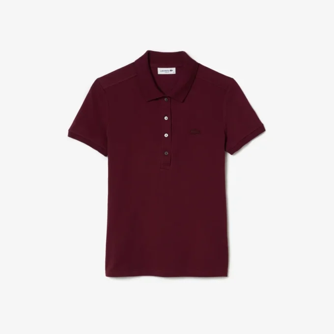 Polo L.12.D de mujer, corte ajustado y elástico, con tejido piqué