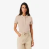 Polo L.12.D de mujer, corte ajustado y elástico, con tejido piqué