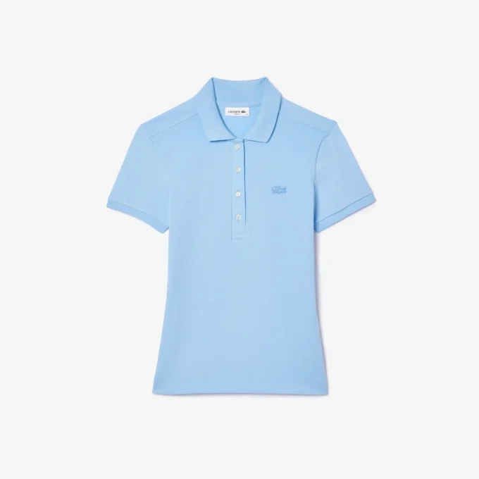 Polo L.12.D de mujer, corte ajustado y elástico, con tejido piqué