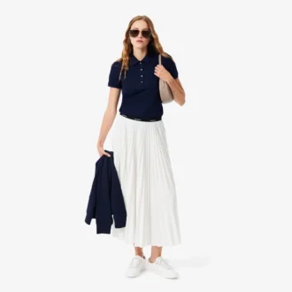 Polo L.12.D de mujer, corte ajustado y elástico, con tejido piqué