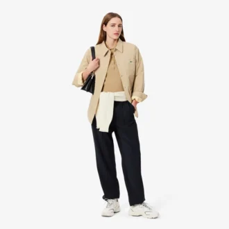 Polo L.12.D de mujer, corte ajustado y elástico, con tejido piqué