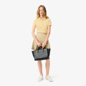 Polo L.12.D de mujer, corte ajustado y elástico, con tejido piqué