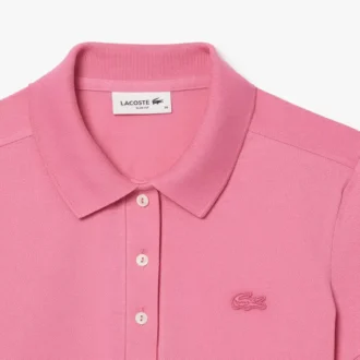 Polo L.12.D de mujer, corte ajustado y elástico, con tejido piqué