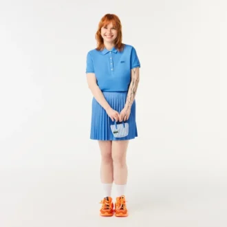 Polo L.12.D de mujer, corte ajustado y elástico, con tejido piqué