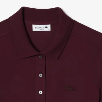 Polo L.12.D de mujer, corte ajustado y elástico, con tejido piqué