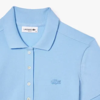 Polo L.12.D de mujer, corte ajustado y elástico, con tejido piqué
