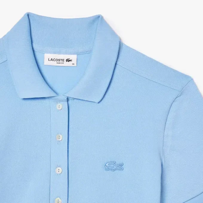 Polo L.12.D de mujer, corte ajustado y elástico, con tejido piqué