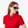 Polo L.12.D de mujer, corte ajustado y elástico, con tejido piqué