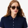 Polo L.12.D de mujer, corte ajustado y elástico, con tejido piqué