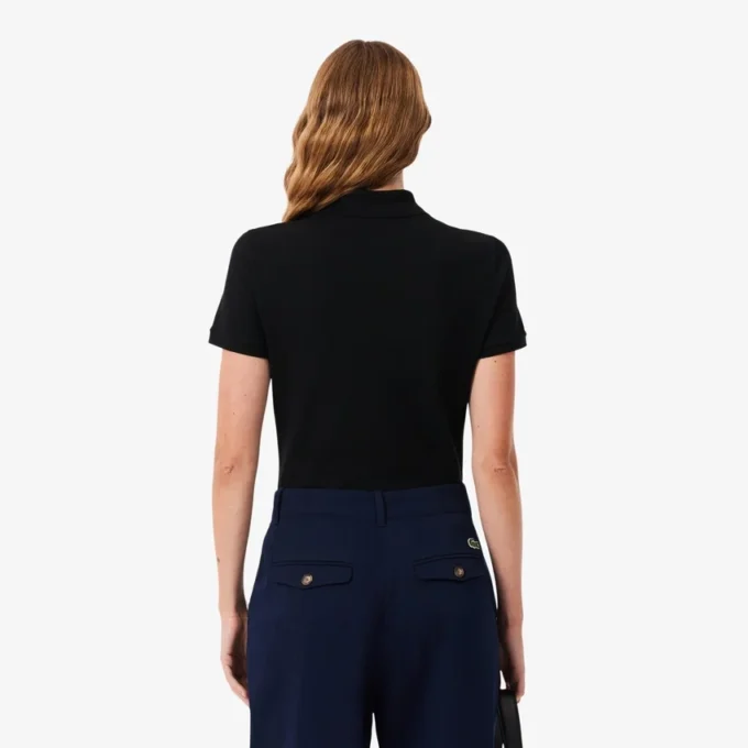 Polo L.12.D de mujer, corte ajustado y elástico, con tejido piqué